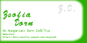 zsofia dorn business card